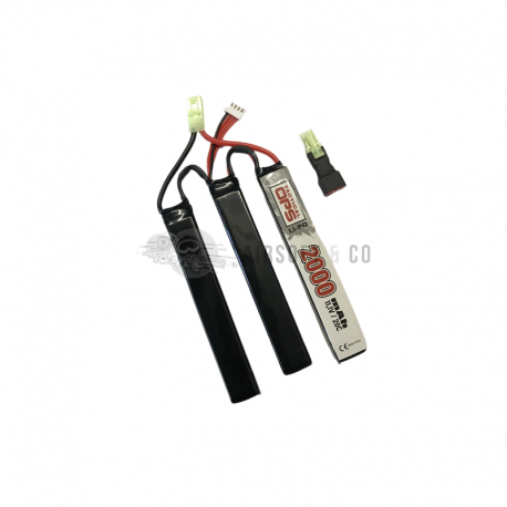 Tactical OPS batterie LiPo 11.1 v 2000 mAh 20C (triple)