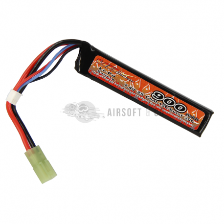 Batterie LiPo 7.4 v 900 mAh 15C Burst 30C