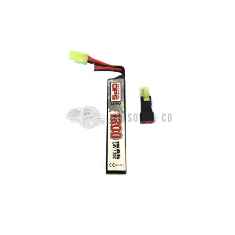 Tactical OPS batterie LiPo 7.4 v 1300 mAh 20C Stick